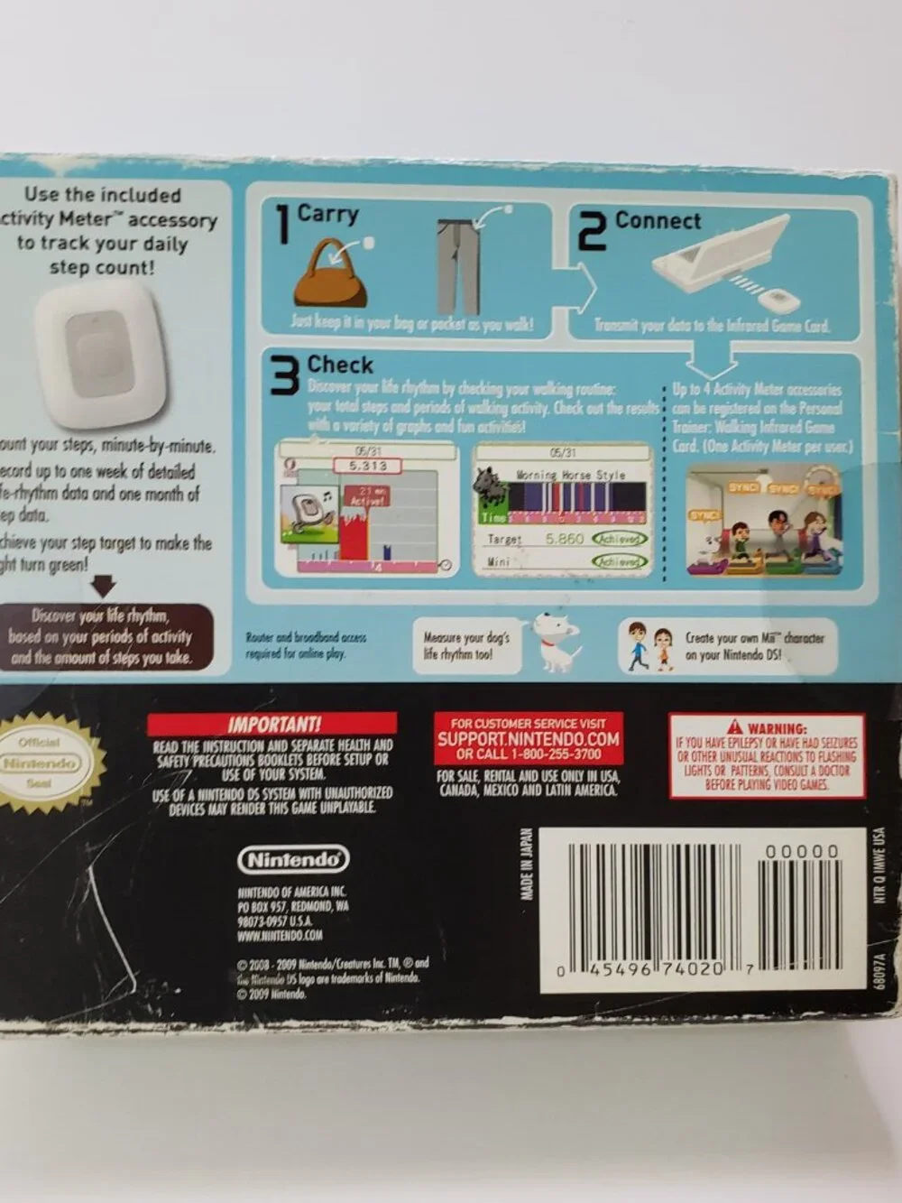 Nintendo DS Personal Trainer Walking w/2 Activity Meters 2009